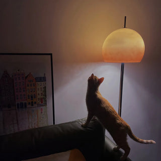 Mira Sunset Design Stehlampe Gelb Wohnzimmer/Kinderzimmer Glas-Purlicht