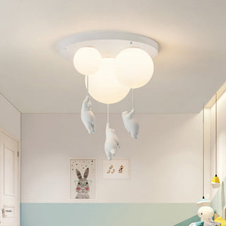 Aria Deckenleuchte Bär Luftballons Weiß Metall/Acryl Schlafzimmer-Purlicht
