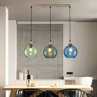 Aria Pendelleuchte Buntem Glas Kugel Schlafzimmer /Wohnzimmer 3 flamming-Purlicht