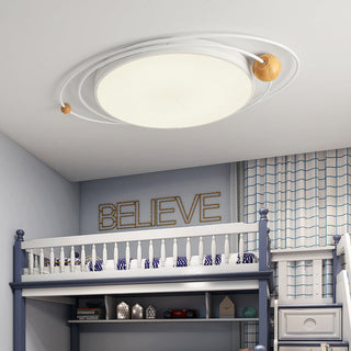 Arisha Nordic Modern LED Deckenleuchte Schwarz Holz Kinderzimmer-Purlicht