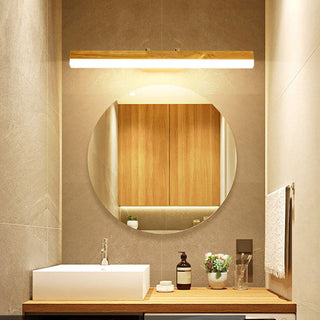 Muto Klassik Wandleuchte, Metall/Holz, Spiegel, Badezimmer-Purlicht