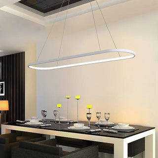 Arisha Modern Pendelleuchte Linear Schwarz/Weiß/Gold Esszimmer Metall-Purlicht
