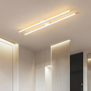 Arisha Minimalistische LED Deckenleuchte Lineaer Schwarz/Weiß/Gold Wohnzimmer Metall-Purlicht