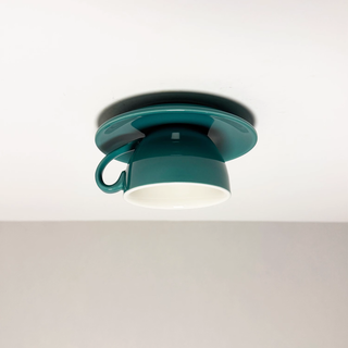 Valentina Modern Deckenleuchte, Blau/Rosa/Gelb, Kaffeetassen, Keramik, Schlafzimmer-Purlicht
