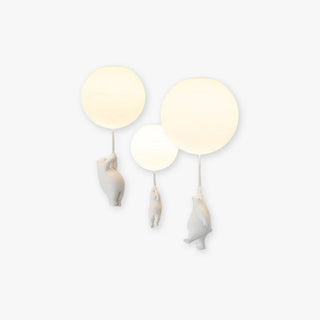 Aria Deckenleuchte Bär Luftballons Weiß Metall/Acryl Schlafzimmer-Purlicht