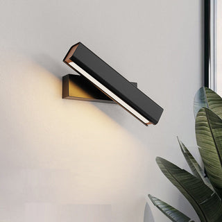 Arisha Modern Modern LED Wandleuchte Innen Drehbar Rechteckig Metall/Holz Wohnzimmer-Purlicht