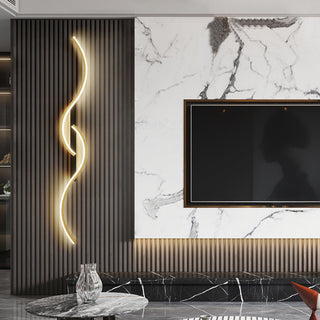 Arisha Modern LED Wandleuchte Innen Linear Schwarz/Weiß-Purlicht