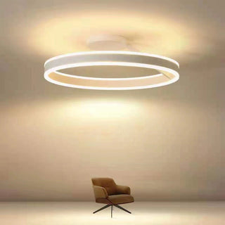 Arisha Deckenleuchte Ring Modern LED Schwarz/Weiß Wohnzimmer Flur Metall-Purlicht
