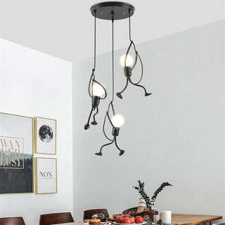 Silva Retro Modern LED Pendelleuchte Schwarz/Weiß, Esstisch-Purlicht