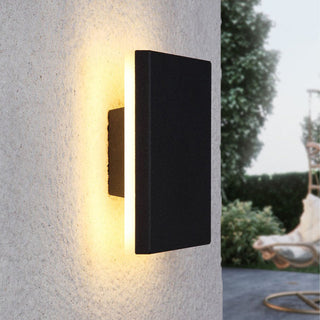 Ray Außenwandleuchte Garten Modern LED Weiß/Schwarz Metall-Purlicht