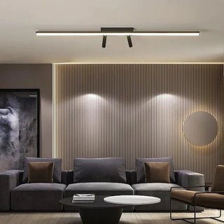 Arisha Linear LED Deckenleuchte Schwarz Wohnzimmer-Purlicht
