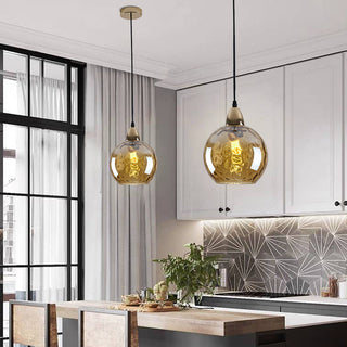 Aria Design LED Bunte Pendelleuchte Glaskugel 1 Flammig Esstisch-Purlicht