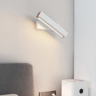 Arisha Modern Modern LED Wandleuchte Innen Drehbar Rechteckig Metall/Holz Wohnzimmer-Purlicht