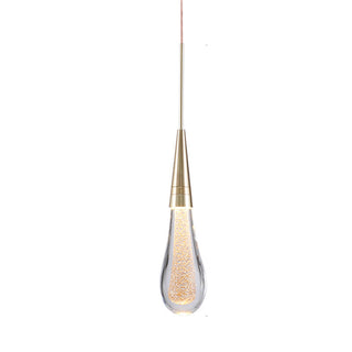 Kristy Kreative Pendelleuchte Glastropfen Gold Schlafzimmer/Esszimmer Glas-Purlicht