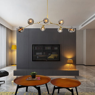 Valentina Pendelleuchte Schwarze/Gold Wohnzimmer/Schlafzimmer Glas-Purlicht