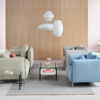 Ritta Modern LED Pendelleuchte Weiß Wohnzimmer/Esstisch Metall&Stoff-Purlicht