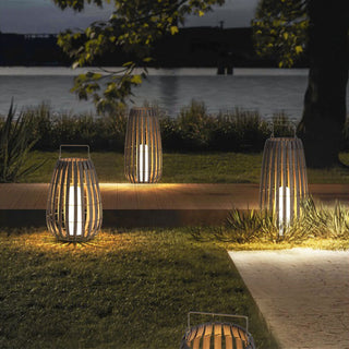 Ray Vintage LED Außenleuchte Solar Grau Garten/Flur/Balkon Holz mit 3 Größen-Purlicht