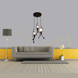 Silva Retro Modern LED Pendelleuchte Schwarz/Weiß, Esstisch-Purlicht