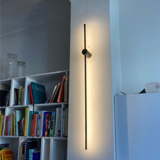 Arisha Moderne LED Innenwandleuchte, Linear, Schwarz, Metall, Wohnzimmer-Purlicht