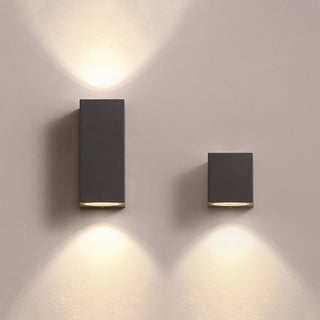 Ray Modern Rechteckige LED Außenwandleuchte Metall Glas Flur Garden-Purlicht