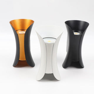 Ray Design Gebogene LED Außenwandleuchte Gold/Schwarz/Weiß Garten/Flur Metall-Purlicht