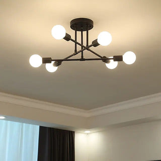 Valentina Deckenleuchte Schlichte Kugel Schwarz/Gold Wohnzimmer-Purlicht