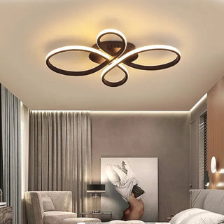 Arisha Modern Ring LED Deckenleuchte Kaffee/Schwarz/Weiß Schlafzimmer Metall-Purlicht