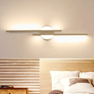 Arisha Modern LED Wandleuchte, Twin Linear, Schwarz/Weiß, Metall, Schlafzimmer-Purlicht