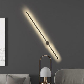Arisha Modern Lineare LED Wandleuchte Schwarz Schlaf/Wohnzimmer Schwarz Metall-Purlicht