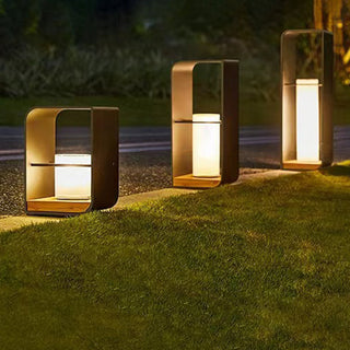 Ray Außenstehleuchte Minimalistisch Quadrat LED Metall Garten Flur-Purlicht