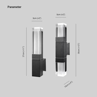 Ray Wasserdicht Bewegungsmelder LED Außenwandleuchte Metall Wohnzimmer-Purlicht