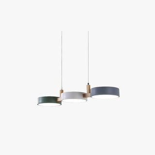 Valentina Design LED Pendelleuchte 3 Flamming Weiß Wohnzimmer Holz/Metall-Purlicht