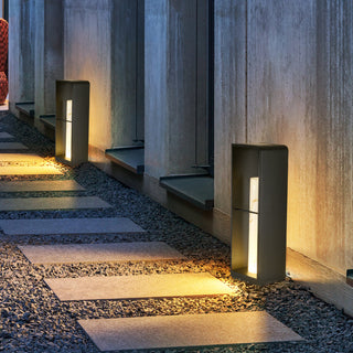 Ray Außenstehleuchte Minimalistisch Quadrat LED Metall Garten Flur-Purlicht