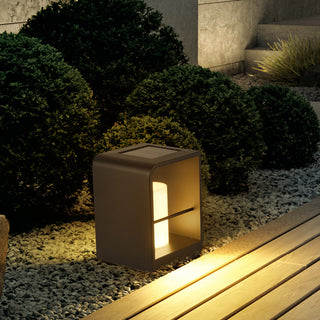 Ray Außenstehleuchte Minimalistisch Quadrat LED Metall Garten Flur-Purlicht