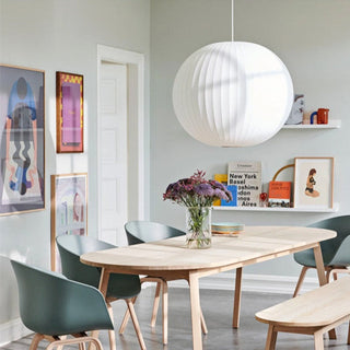 Ritta Modern LED Pendelleuchte Weiß Wohnzimmer/Esstisch Metall&Stoff-Purlicht