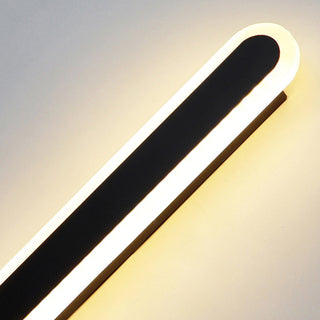 Arisha Linear LED Dimmbar Außenwandleuchte Schwarz Flur Terrasse Metall-Purlicht