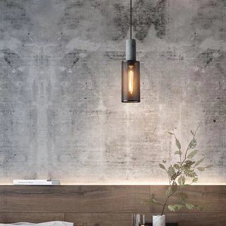Arisha LED Design Pendelleuchte Wohnzimmer Industrial, Schwarz, Cement Metall-Purlicht