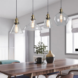Arisha Vintage Industrie LED Pendelleuchte Esstisch/Küche Glas Metall-Purlicht