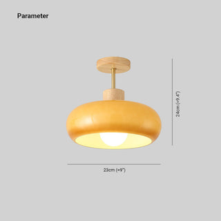Arisha Modern LED Deckenleuchte Holz Glas Schlafzimmer Arbeitszmmer Flur-Purlicht