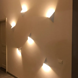Ray Modern Minimalistisch Dreieckige LED Wandleuchte Weiß/Schwarz Metall-Purlicht