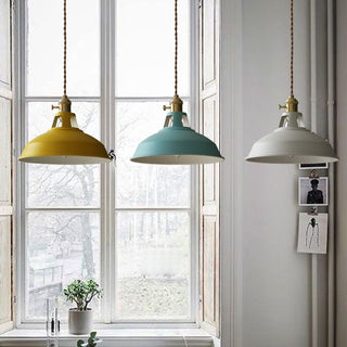 Valentina Industriell LED Pendelleuchte Metall Glas Sieben Farben Wohnzimmer Schlafzimmer-Purlicht