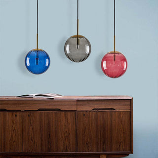Valentina Modern Glaskugel LED Pendelleuchte Grau/Blau/Rot/Kaffee/Bernsteinfarben Esstisch Glas Metall-Purlicht