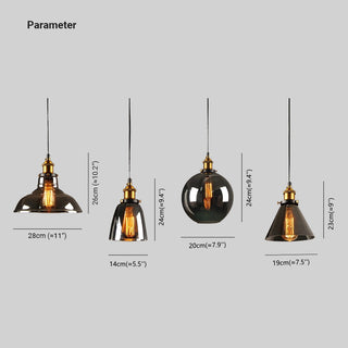 Arisha Vintage Industrie LED Pendelleuchte Esstisch/Küche Glas Metall-Purlicht