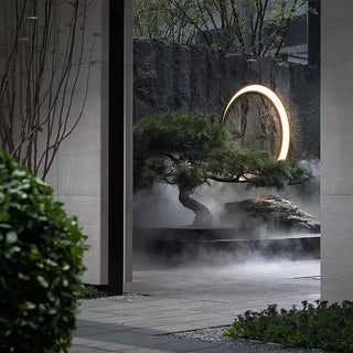 Ray Modern Ring Wasserdichte Wandleuchte Schwarz-Weiß Garten/Außenbereich-Purlicht