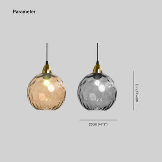 Aria Design LED Bunte Pendelleuchte Glaskugel 1 Flammig Esstisch-Purlicht