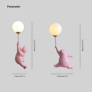 Arisha Design Bear LED Wandleuchte Innen Weiß, Kinderzimmer/Schlafzimmer-Purlicht