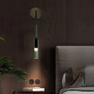 Arisha Modern LED Wandleuchte Schwarz Schlafzimmer/Bad Glas Metall-Purlicht