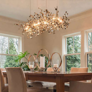 Olivia Morden LED Kronleuchter Gold/Silber Sputnik Ess/Wohnzimmer Metall-Purlicht