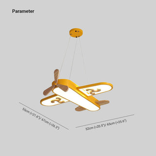 Arisha Modern Flugzeug Pendelleuchte Gelb/Blau Kinderzimmer-Purlicht