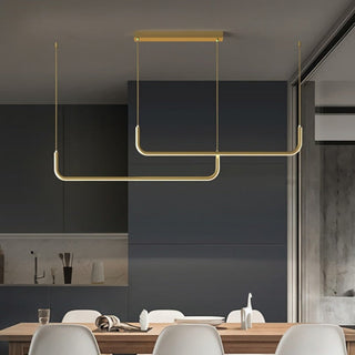 Arisha Modern LED Pendelleuchte Gold/Schwarz Metall Ess/Wohnzimmer-Purlicht